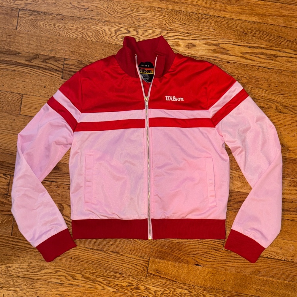 Forever 21 Red and Pink Zip-Up Jacket